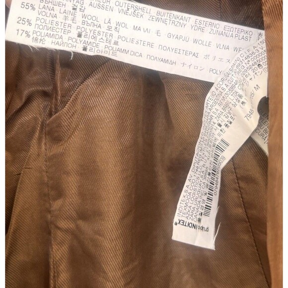 ZARA Trafaluc British Collection Wool Military Peacoat Jacket M Preppy Academia - Picture 10 of 10